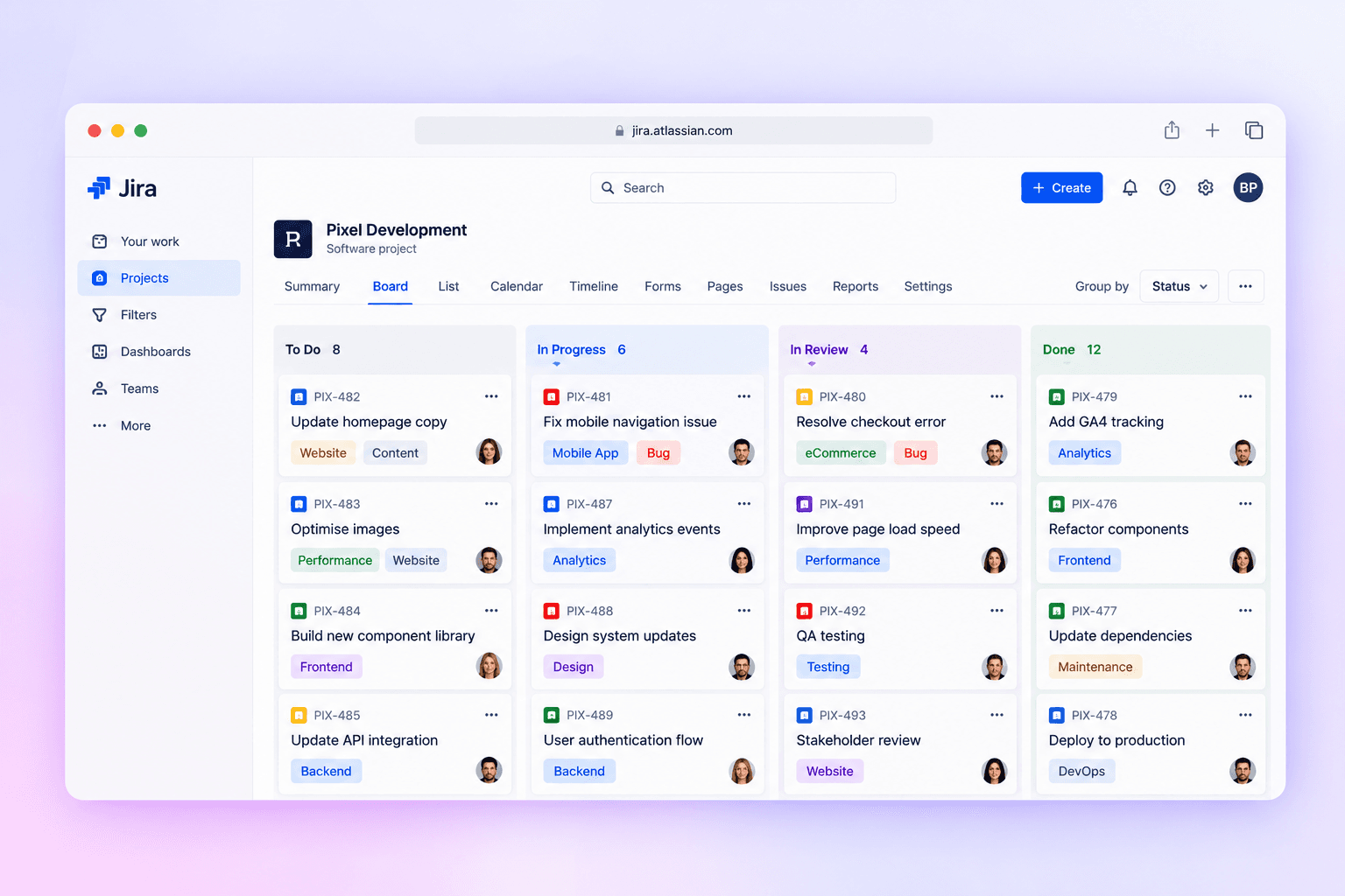 Pixel Jira Ticketing System