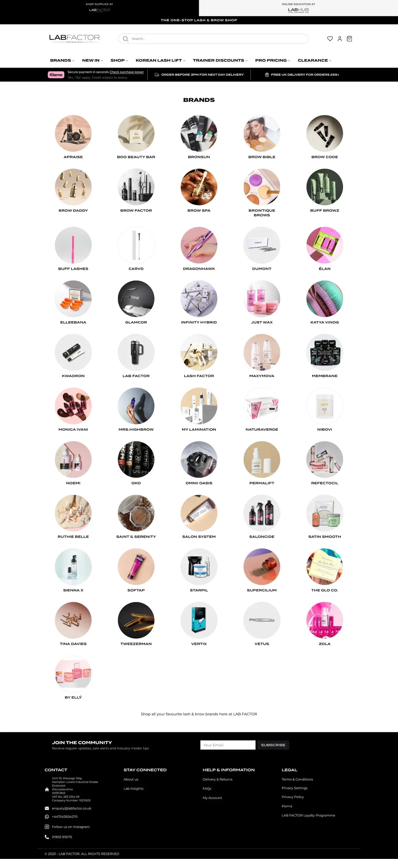 Labfactor brands page